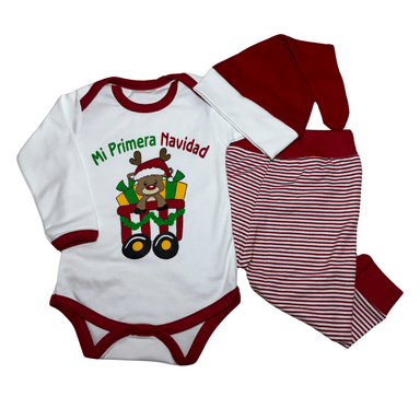 CONJUNTO EL BAUL DE OTTO STORE ROJO BODY BEBÉ NAVIDAD TALLA 1
