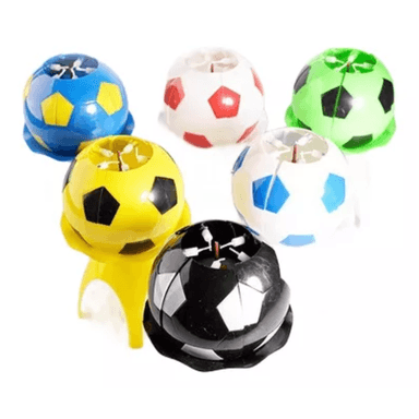 VELA DE CUMPLEAÑOS CON MÚSICA MODELO PELOTA DE FÚTBOL GIRATORIAS