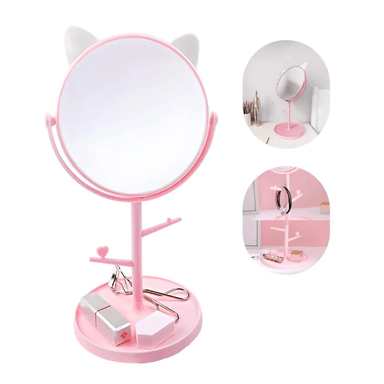 ESPEJO JOYERO ORGANIZADOR DE TOCADOR EN FORMA DE GATITO