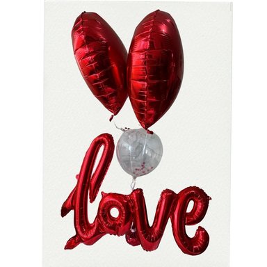 PACK 2 UNIDADES SET DE GLOBOS DE AMOR LOVE - 5