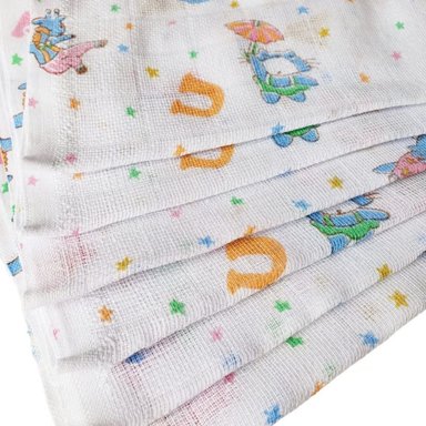 PAÑAL BEBÉ TELA GASA - ESTAMPADO - PACK X3