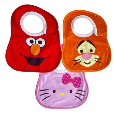 PACK 3 BABEROS DE ALGODON PARA BEBE