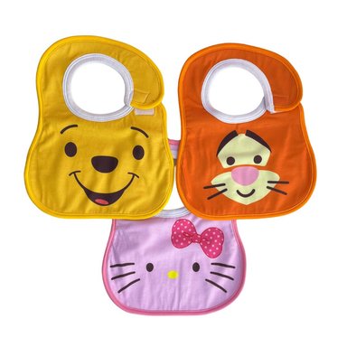 PACK 3 BABEROS DE ALGODÓN PIMA