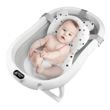 BAÑERA PARA BEBE PLEGABLE + TERMÓMETRO COJIN ANTIDESLIZANTE
GRIS