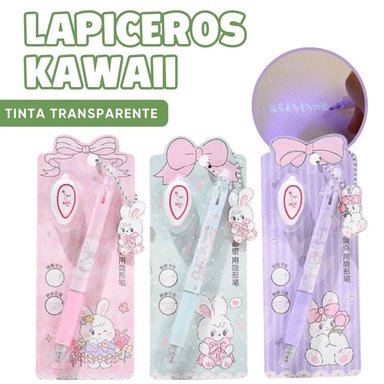 PACK 3 LAPICEROS TINTA INVISIBLES KAWAII