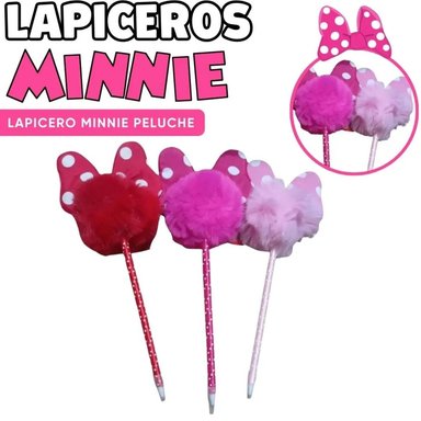 PACK 4  LAPICEROS POMPOSOS DE MINNIE