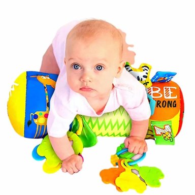 RODILLO DE ESTIMULACIÓN SENSORIAL ROSADO PARA BEBÉS