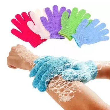 PACK 2 GUANTES EXFOLIANTES CORPORAL FACIAL MANOPLA DUCHA BAÑO