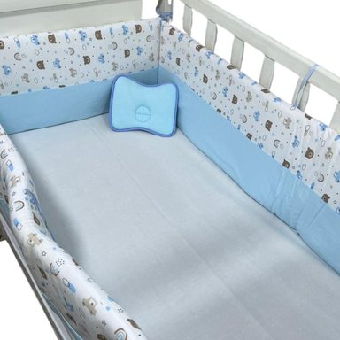 PROTECTORES LATERALES PARACHOQUES DE BARANDA PARA CUNA CON ALMOHADITA