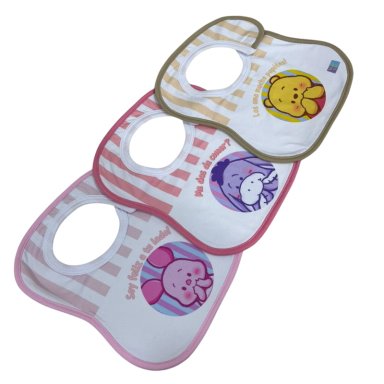 PACK 3 BABERO DE BEBES 100% ALGODÓN PARA NIÑO