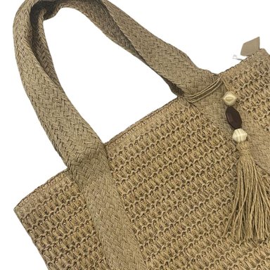 BOLSO CARTERA DE VERANO EN TELA DE PAJA TEJIDA
