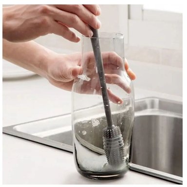 PACK 3 CEPILLO DE SILICONA PARA LIMPIAR BOTELLA O VASOS
