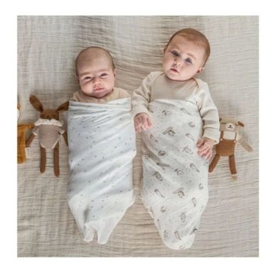 PACK 2 MANTA DE MUSELINA PARA BEBÉ 100% ALGODÓN 2 CAPAS