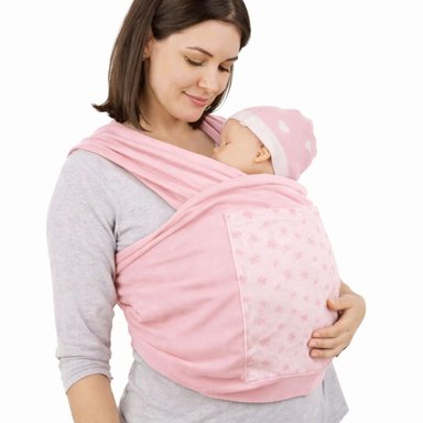 PORTA BEBE FULAR 1  PIEZA 100% ALGODÓN ROSADO