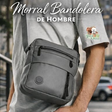 MORRAL BANDOLERA DE HOMBRE SPAKE DE CUERO PU IMPERMEABLE MATE CON CORREA AJUSTABLE