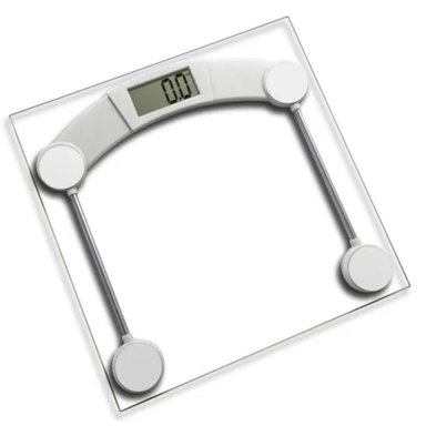 BALANZA DIGITAL CON VISOR LCD PESO MÁXIMO 180KG COLOR TRANSPARENTE