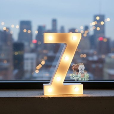 NÚMEROS 7 ACRÍLICO BLANCO CON LUCES LED A PILAS CUMPLEAÑOS