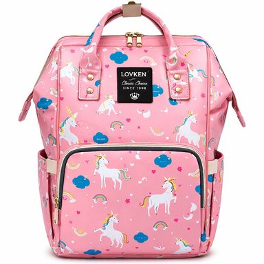 MOCHILA PAÑALERA BOLSO DE MATERNIDAD UNICORNIO