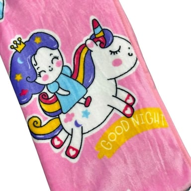 COLCHA MANTA PARA BEBÉ FELPA PLUSH  1,40 X 1METRO (NIÑA) - 1