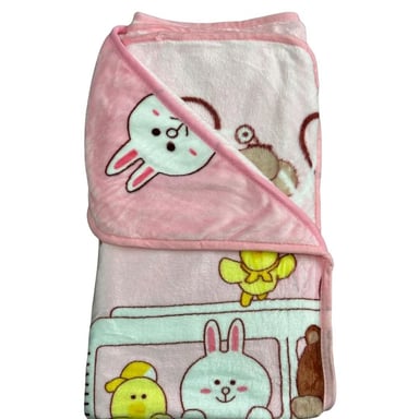 COLCHA MANTA PARA BEBÉ FELPA PLUSH  1,40 X 1METRO (NIÑA) - 3