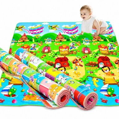 PISO ALFOMBRA TAPETE REVERSIBLE ANTIGOLPE DE NIÑO BEBE - 1