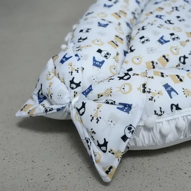 NIDO COLECHO PARA BEBE CON ALMOHADA 85X 50 CON FORRO COLOR BLANCO - 3