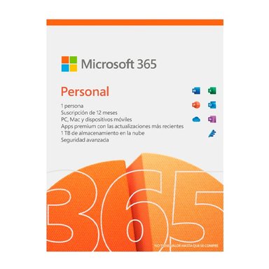 MICROSOFT SOFTWARE 365 PERSONAL LICENCIA FISICA 1 USUARIO - 1
