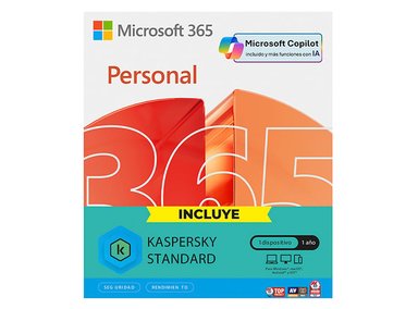 MICROSOFT 365 PERSONAL + KASPERSKY STANDARD LICENCIA FISICA - 1