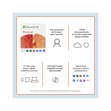 MICROSOFT 365 PERSONAL + KASPERSKY STANDARD LICENCIA FISICA - 3