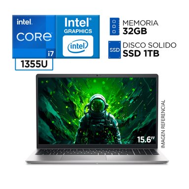 LAPTOP DELL CORE I7 1355U RAM 32GB SSD 1TB 15.6' FULL HD