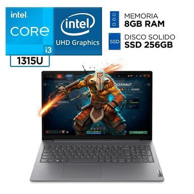 LAPTOP LENOVO INTEL CORE I3 1315U RAM 8GB DDR5 SSD 256GB V15 G5 13° GEN 15.6 PULGADAS FULL HD - 1