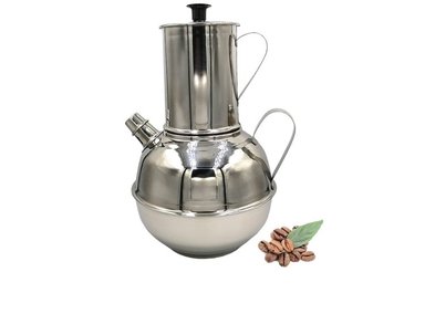 CAFETERA DE ACERO INOXIDABLE BOMBEADA 500 ML GOTA A GOTA - ICHIMATSU