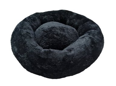 CAMA PERROS Y GATOS DONUT LITE NEGRO TALLA M