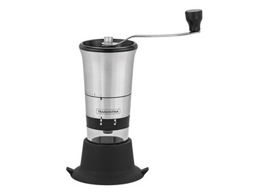 MOLINILLO DE CAFÉ DE ACERO INOXIDABLE CUERPO ACRÍLICO TRAMONTINA