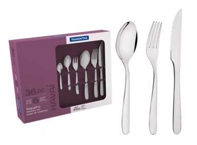 SET TRAMONTINA CUBIERTOS HAVAÍ HAVAI36 ACERO INOXIDABLE 36 PIEZAS