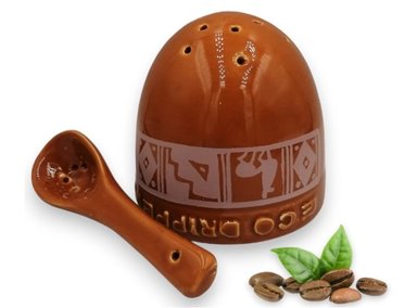 CAFETERA GOTA A GOTA ARTESANAL MUPECO CARAMELO PERUANÍSIMOC ARCILLA - 2