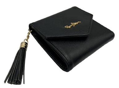 BILLETERA PARA MUJER DE CUERO BD3015 COLOR NEGRO