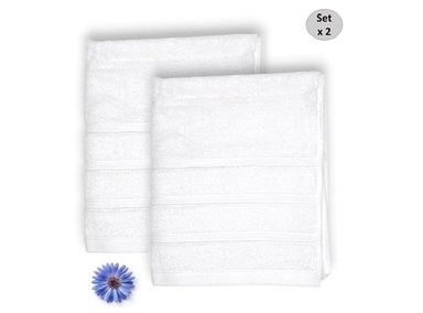 SET DE 2 TOALLAS SPA DE MANO 650GR. DE 47CM X 70CM BLANCO