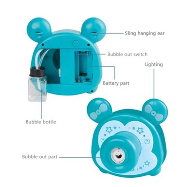 CAMARA DE BURBUJAS MODELO MICKEY LUCES SONIDO JUGUETE NIÑOS - 4
