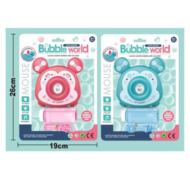 CAMARA DE BURBUJAS MODELO MICKEY LUCES SONIDO JUGUETE NIÑOS - 6