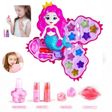 JUGUETE DE MAQUILLAJE REAL SIRENITA PARA NIÑAS KIT DE BELLEZA - 2
