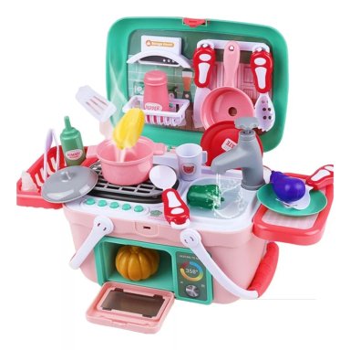 SET COCINA PICNIC REALISTA CON EFECTOS 30 PIEZAS JUGUETE - 1