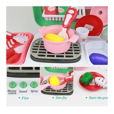 SET COCINA PICNIC REALISTA CON EFECTOS 30 PIEZAS JUGUETE - 2