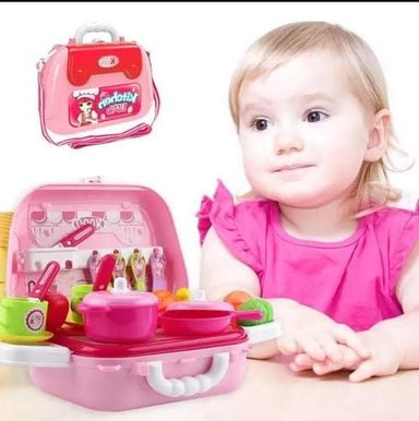 JUGUETE DE COCINA MALETA CON ACCESORIOS 26 PIEZAS PARA NIÑAS - 3