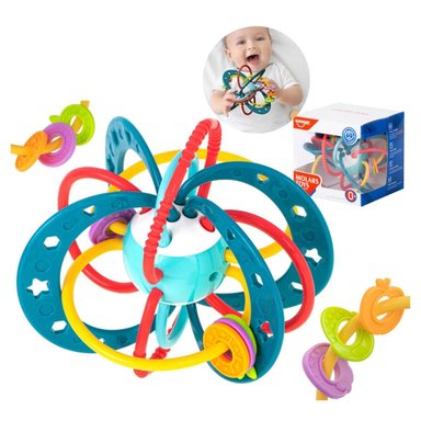 JUGUETE SENSORIAL PARA LA DENTICIÓN DEL BEBÉ CON TEXTURAS