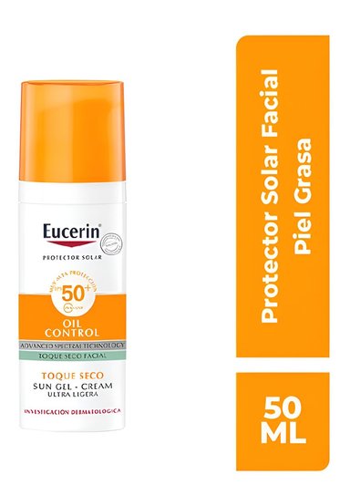 EUCERIN SUN GEL CREMA OIL CONTROL DRY TOUCH FPS-50 50ML - 3