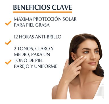 PROTECTOR SOLAR EUCERIN TOQUE SECO COLOR MEDIO FPS 50 50ML - 4