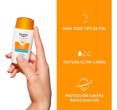 EUCERIN PROTECTOR SOLAR FACIAL HYDRO FLUID FPS50+ 50 ML - 3