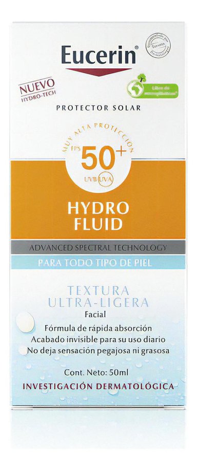 EUCERIN PROTECTOR SOLAR FACIAL HYDRO FLUID FPS50+ 50 ML - 9