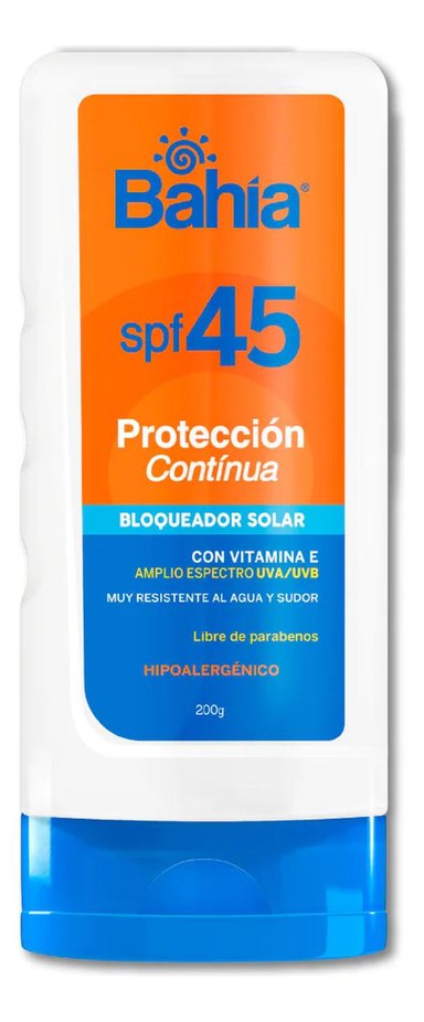 BLOQUEADOR BAHÍA PROTECCIÓN CONTINUA SPF45 200 G. - 1